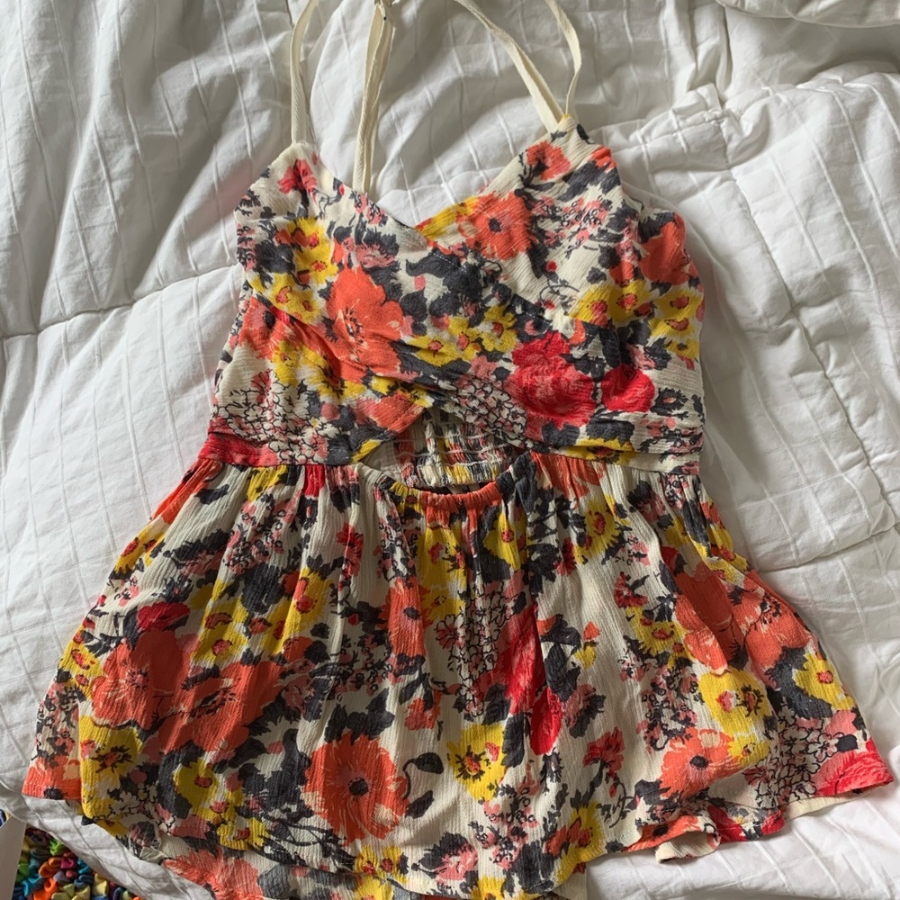 Free people floral summer top xs